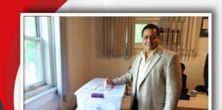 نائب رئيس حزب العدل لشوؤن المصريين بالخارج يحث المصريين للمشاركة في الانتخابات و يدلي بصوتة بالسفارة المصرية في كندا