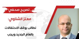 معتز الشناوي: يطالب بوقف الاحتفالات بالعام الجديد ويجب اقتصارها على الطقوس الدينية