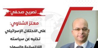 معتز الشناوي: على الاحتلال الإسرائيلي تخليه عن سياسته اللاإنسانية والسماح بدخول المساعدات إلى غزة