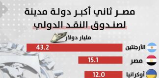 مصر ثاني أكبر دولة مدينة لصندوق النقد الدولي