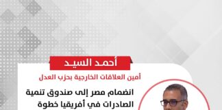 أحمد السيد: انضمام مصر إلى صندوق تنمية الصادرات في أفريقيا خطوة لتعزيز التعاون الاقتصادي الإقليمي