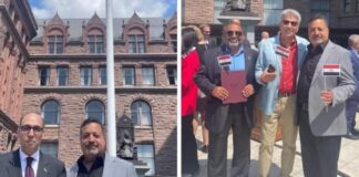 الدكتور عادل تادرس نائب حزب العدل يشارك السفارة المصرية بكندا الاحتفال بالعيد الوطني