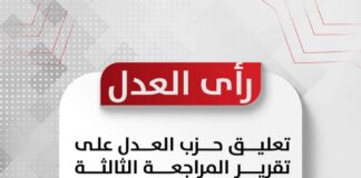 تعليق حزب العدل على تقرير المراجعة الثالثة لصندوق النقد الدولي