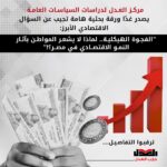 مركز العدل لدراسات السياسات العامة يصدر غدًا ورقة بحثية هامة تجيب عن السؤال الاقتصادي الأبرز: