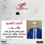 أحمد السيد يكتب: مصر ترفض التدخل في سيادتها.. وتؤكد: لن نسمح بتهجير الفلسطينيين!