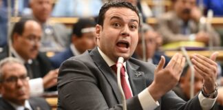 خلال كلمة رئيس حزب العدل اليوم بمجلس النواب رافضا قانون الإيجار القديم