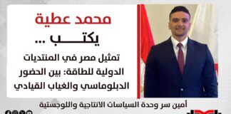 محمد عطيه يكتب: تمثيل مصر في المنتديات الدولية للطاقة: بين الحضور الدبلوماسي والغياب القيادي