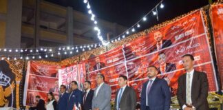 حزب العدل يعقد مؤتمراً جماهيرياً حاشداً بشبرمنت لدعم مرشحه حسام العربي