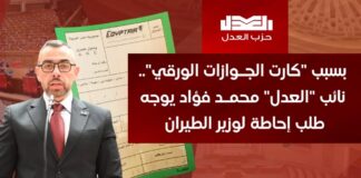 بسبب “كارت الجوازات الورقي”.. نائب “العدل” محمد فؤاد يوجه طلب إحاطة لوزير الطيران
