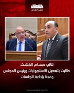 النائب حسام الخشت: طالبت بتفعيل الاستجوابات ورئيس المجلس وعدنا بإذاعة الجلسات
