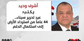 أشرف وحيد يكتب: عيد تحرير سيناء.. 44 عاماً من استرداد الأرض إلى استكمال الحلم